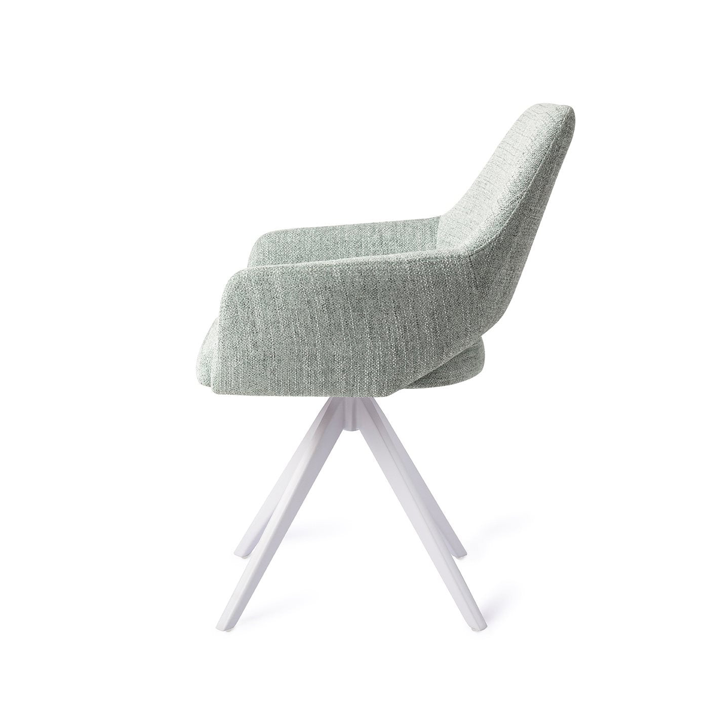 Yanai Dining Chair Soft Sage Turn White