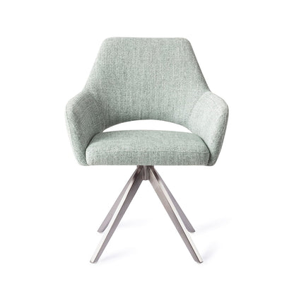 Yanai Dining Chair Soft Sage Turn Steel