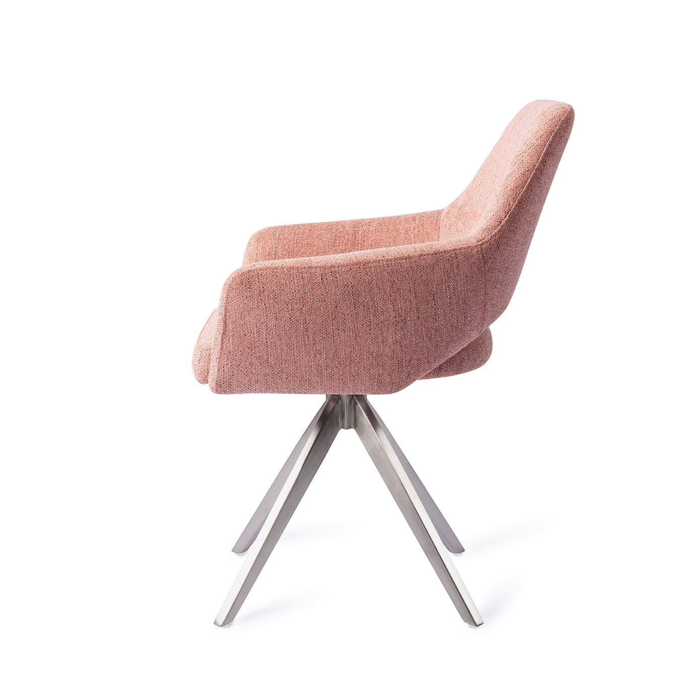 Yanai Dining Chair Pink Punch Turn Steel