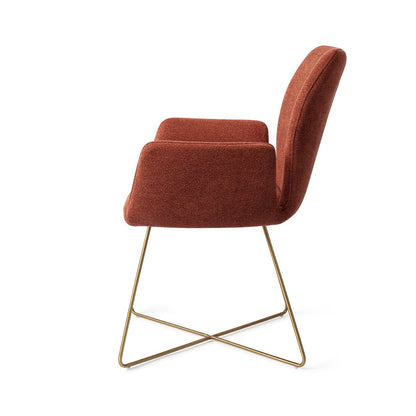 Misaki Dining Chair Cosy Copper Cross Gold