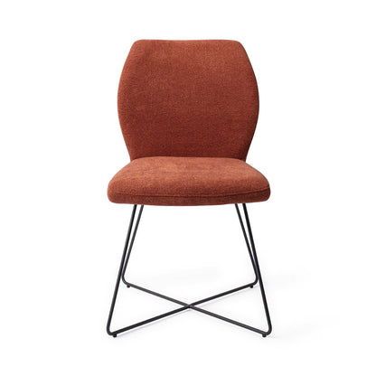 Ikata Dining Chair Cosy Copper Cross Black