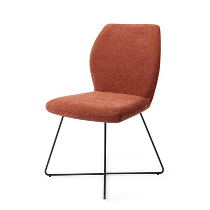 Ikata Dining Chair Cosy Copper Cross Black