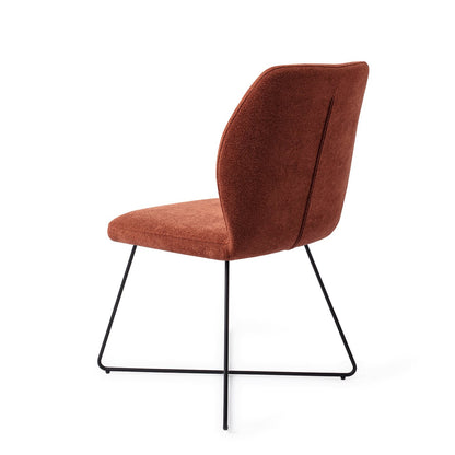 Ikata Dining Chair Cosy Copper Cross Black