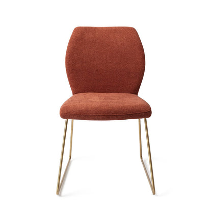 Ikata Dining Chair Cosy Copper Slide Gold