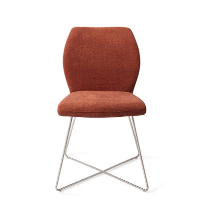 Ikata Dining Chair Cosy Copper Cross Steel