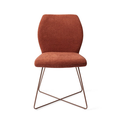 Ikata Dining Chair Cosy Copper Cross Rose