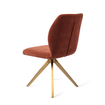 Ikata Dining Chair Cosy Copper Turn Gold