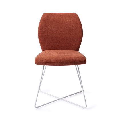 Ikata Dining Chair Cosy Copper Cross White