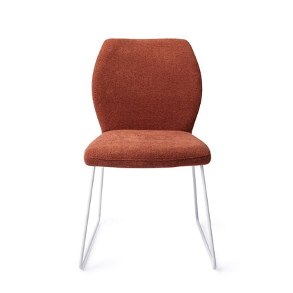 Ikata Dining Chair Cosy Copper Slide White