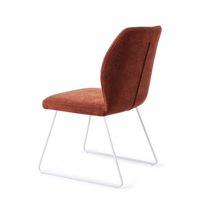 Ikata Dining Chair Cosy Copper Slide White