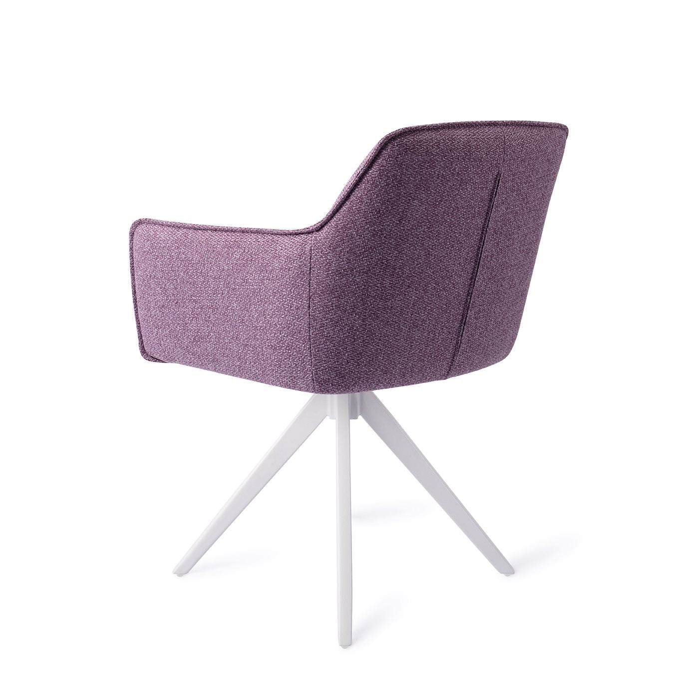 Hofu Dining Chair Violet Daisy Turn White