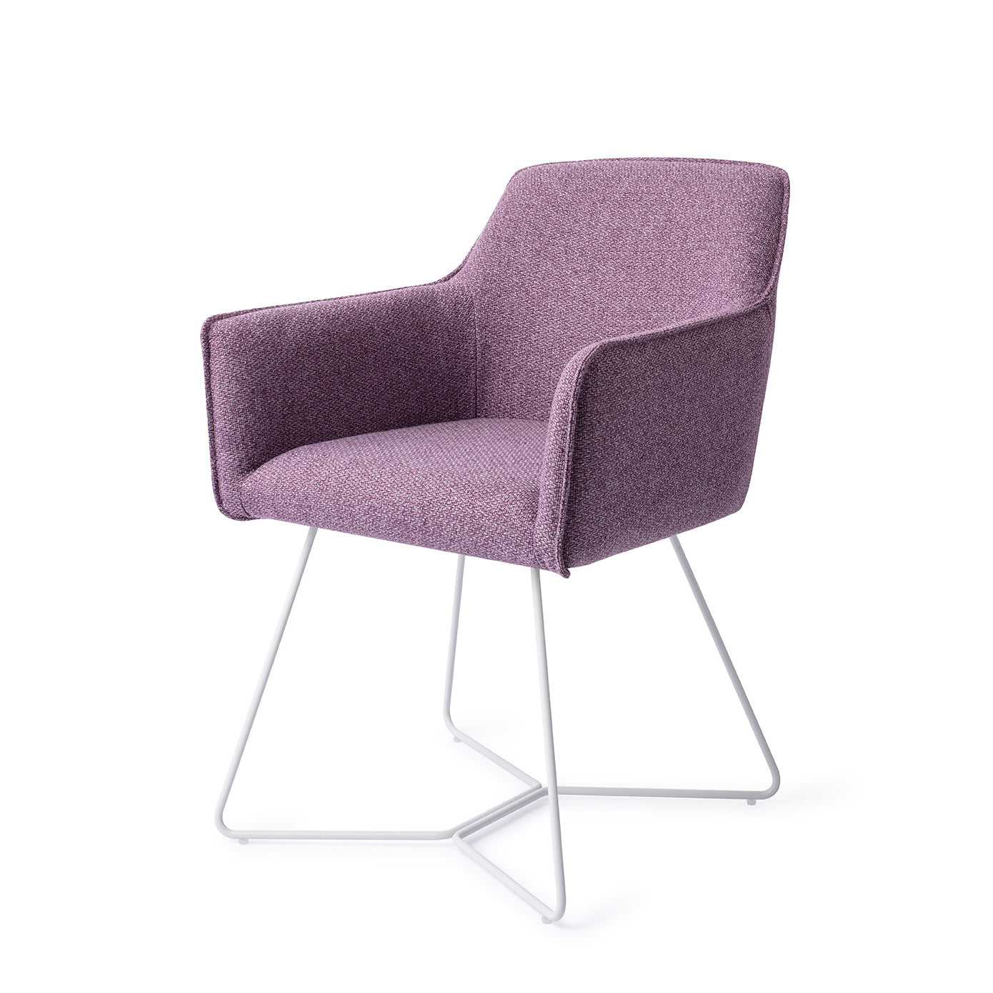 Hofu Dining Chair Violet Daisy Beehive White