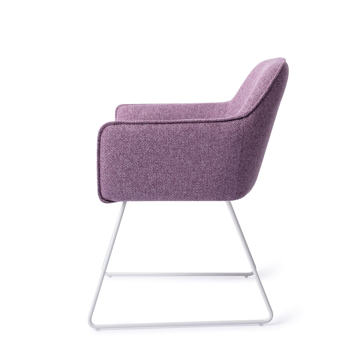 Hofu Dining Chair Violet Daisy Slide White