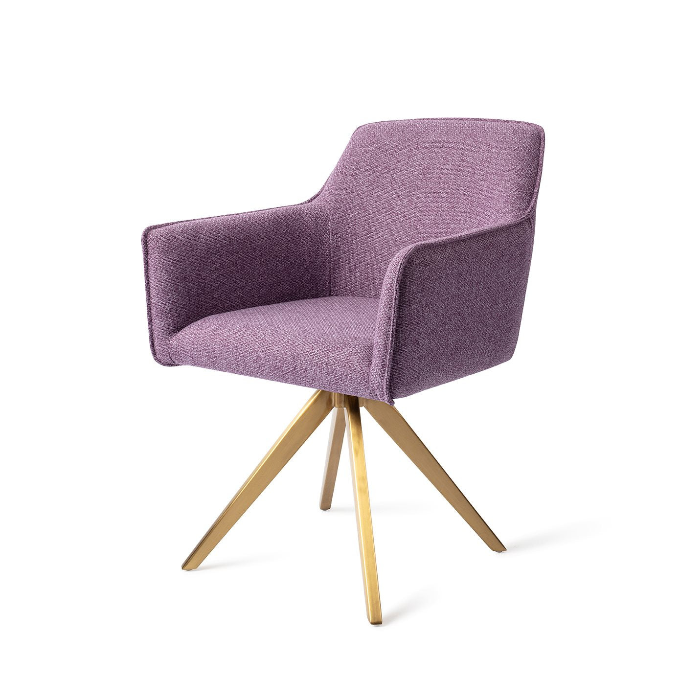 Hofu Dining Chair Violet Daisy Turn Gold