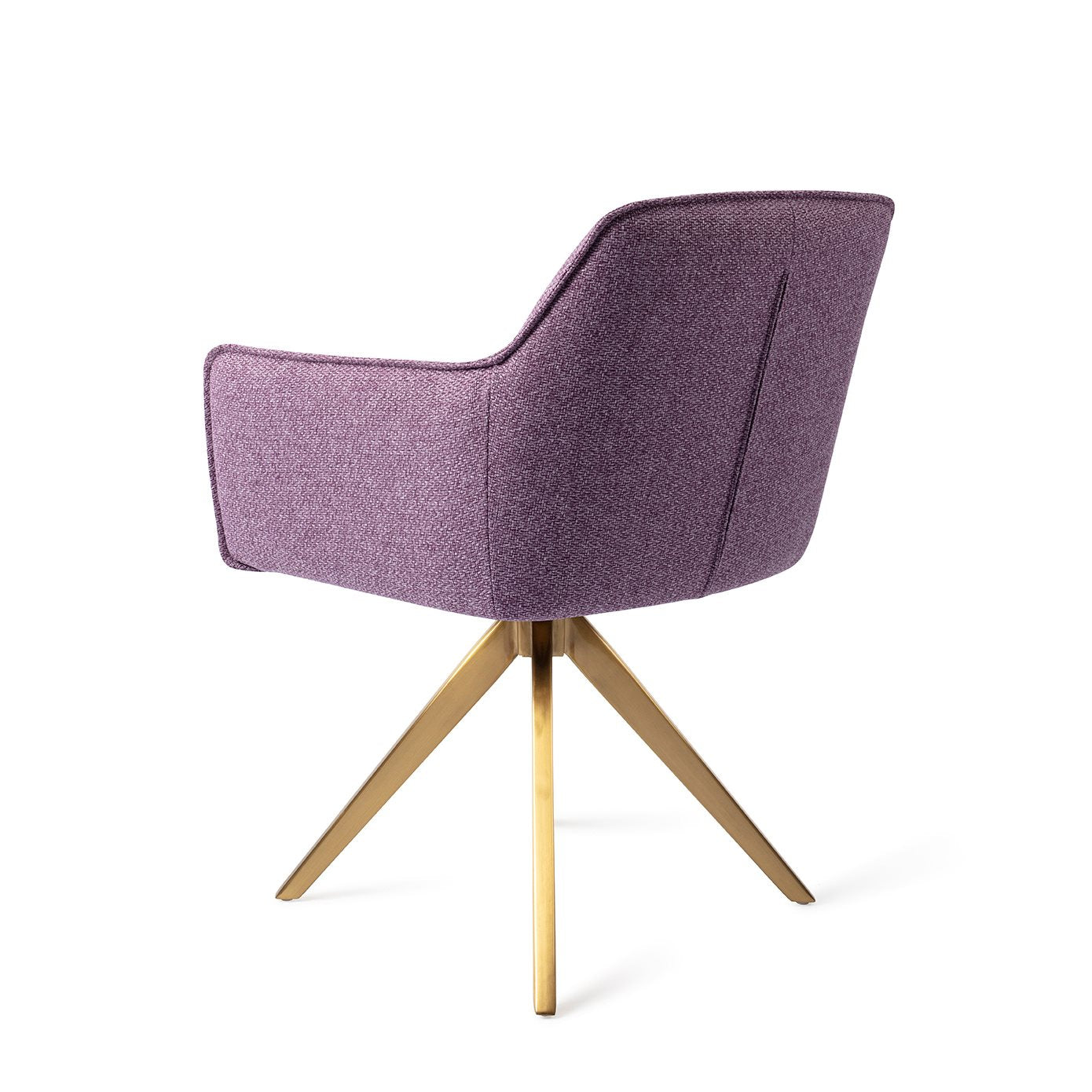 Hofu Dining Chair Violet Daisy Turn Gold