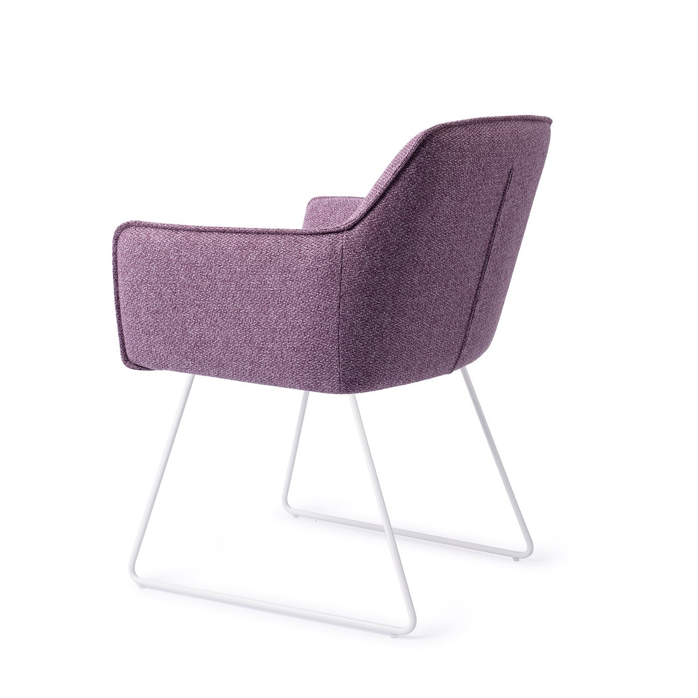 Hofu Dining Chair Violet Daisy Slide White