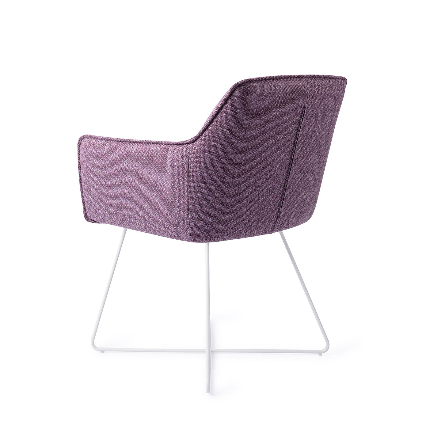 Hofu Dining Chair Violet Daisy Cross White