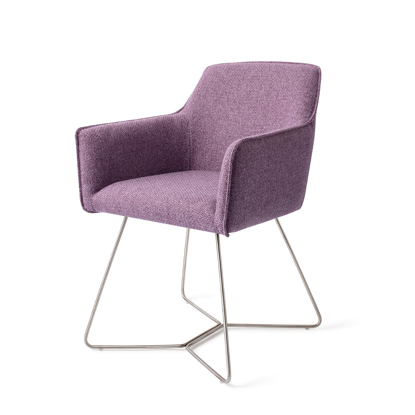 Hofu Dining Chair Violet Daisy Beehive Steel