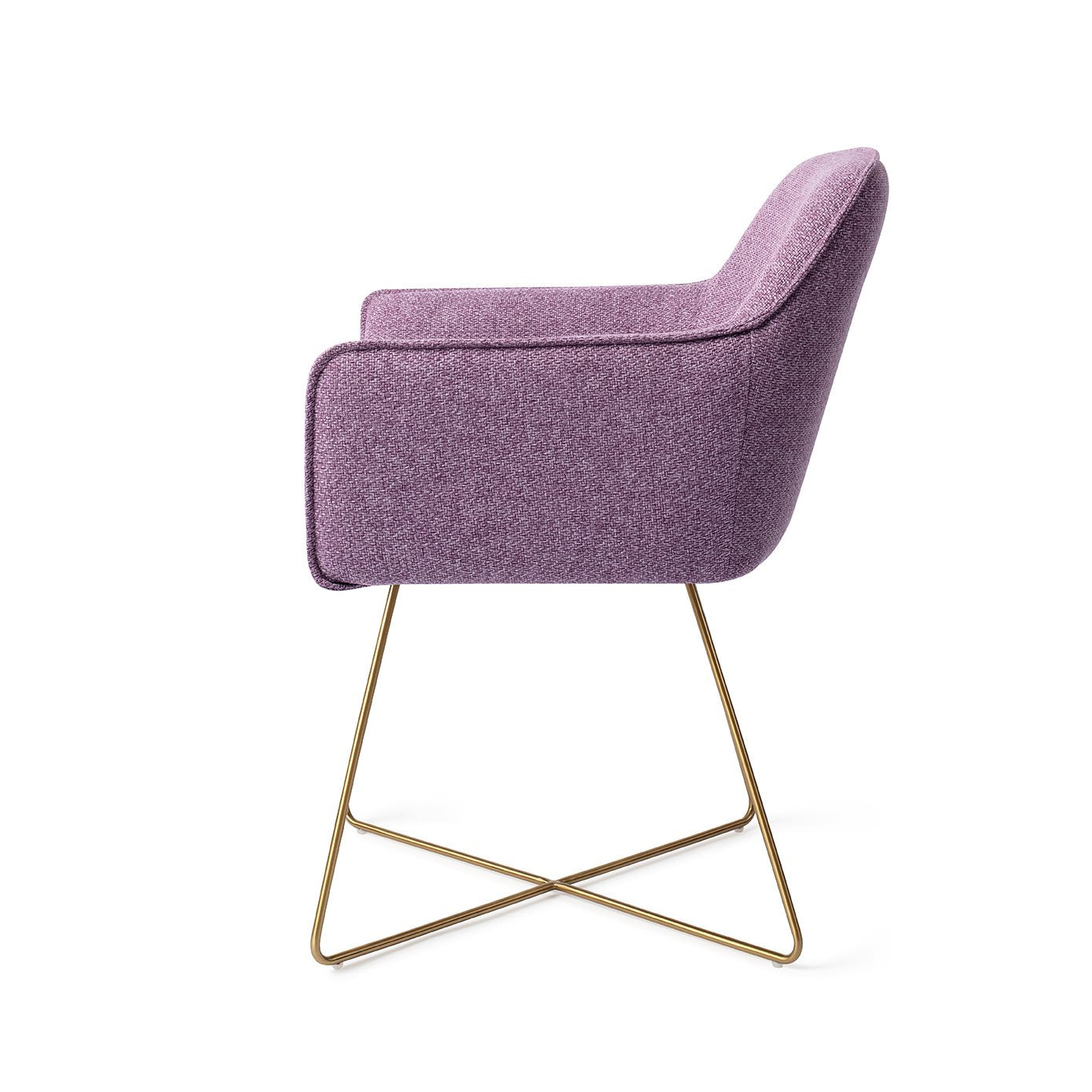 Hofu Dining Chair Violet Daisy Cross Gold