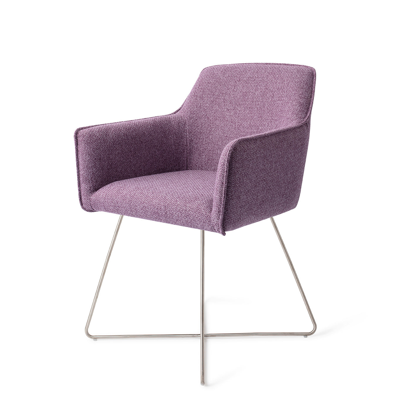 Hofu Dining Chair Violet Daisy Cross Steel