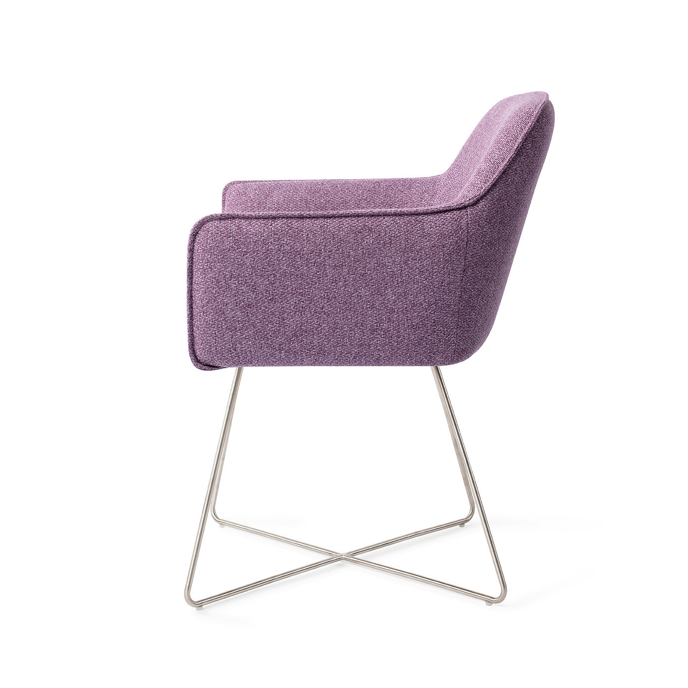 Hofu Dining Chair Violet Daisy Cross Steel