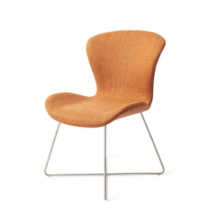 Moji Dining Chair Flax And Hay Cross Steel