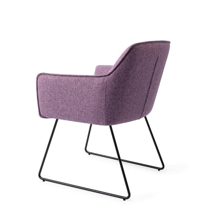 Hofu Dining Chair Violet Daisy Slide Black