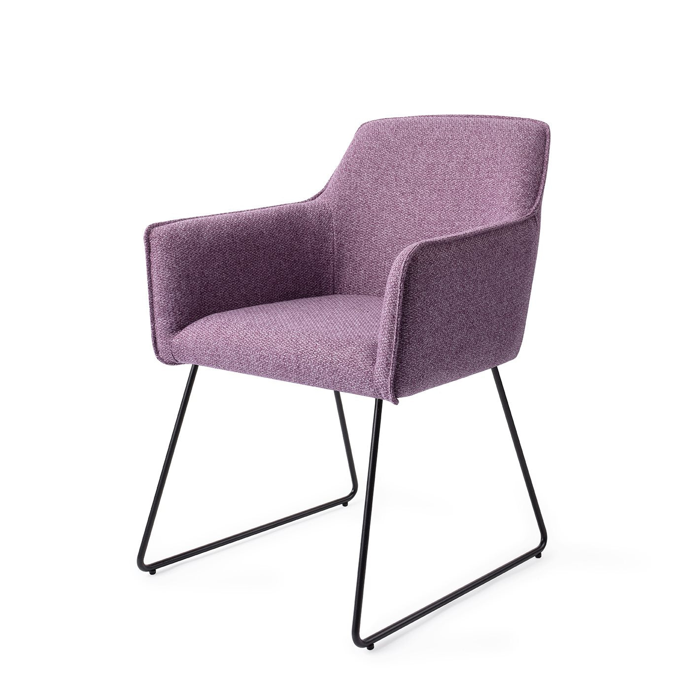 Hofu Dining Chair Violet Daisy Slide Black