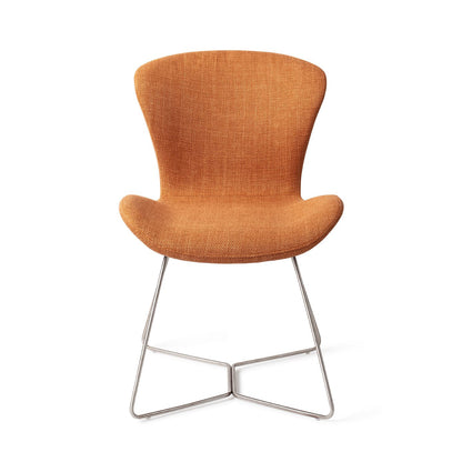 Moji Dining Chair Flax And Hay Beehive Steel