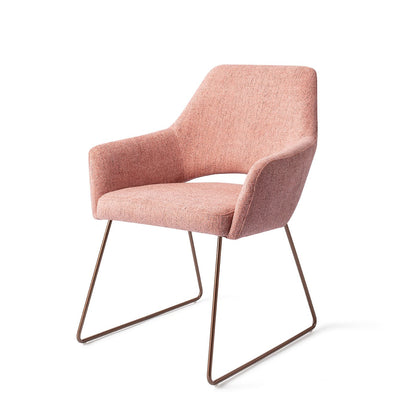 Yanai Dining Chair Pink Punch Slide Rose