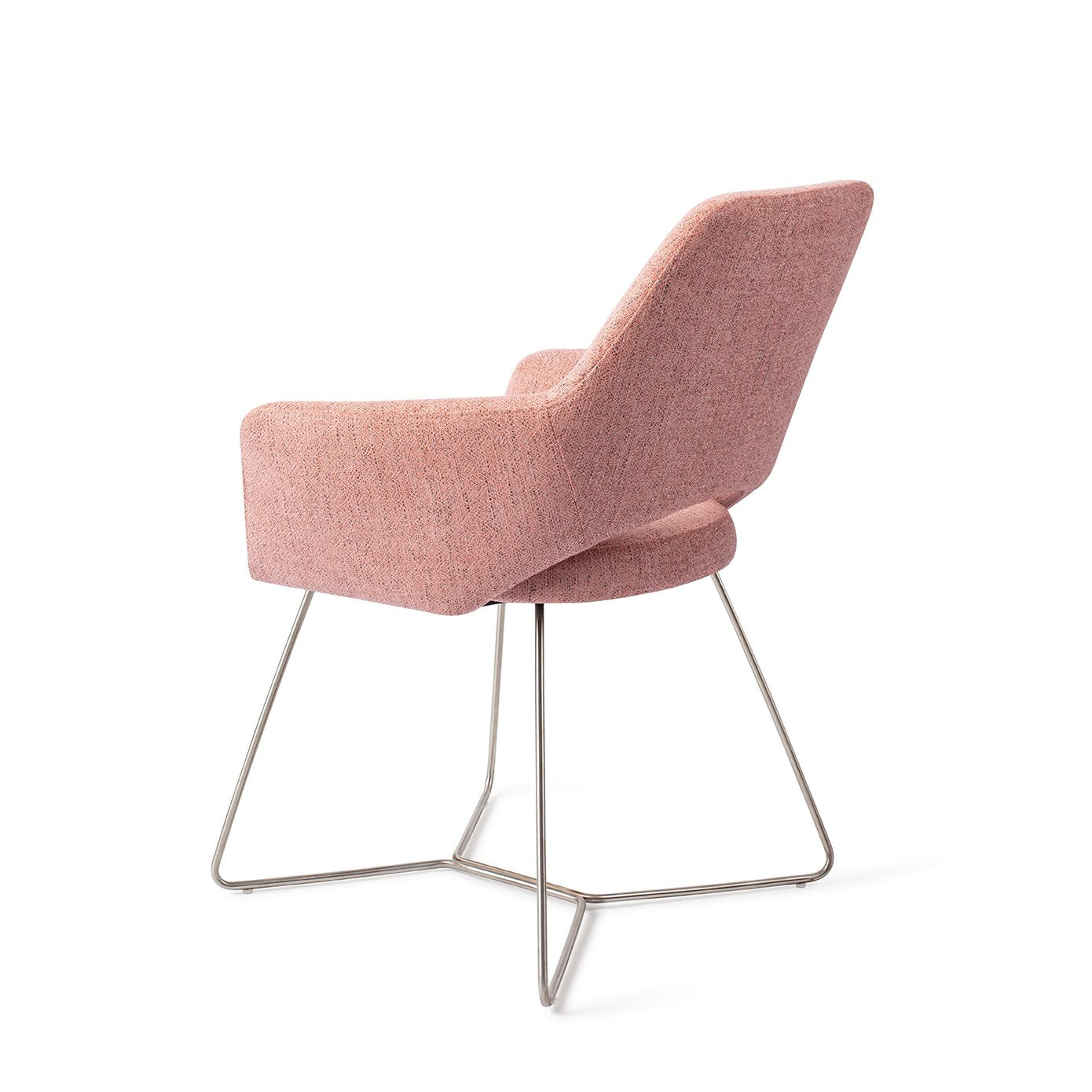 Yanai Dining Chair Pink Punch Beehive Steel