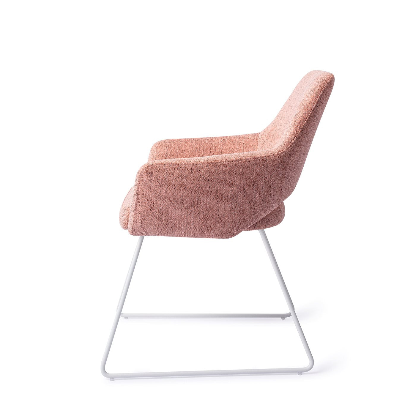 Yanai Dining Chair Pink Punch Slide White