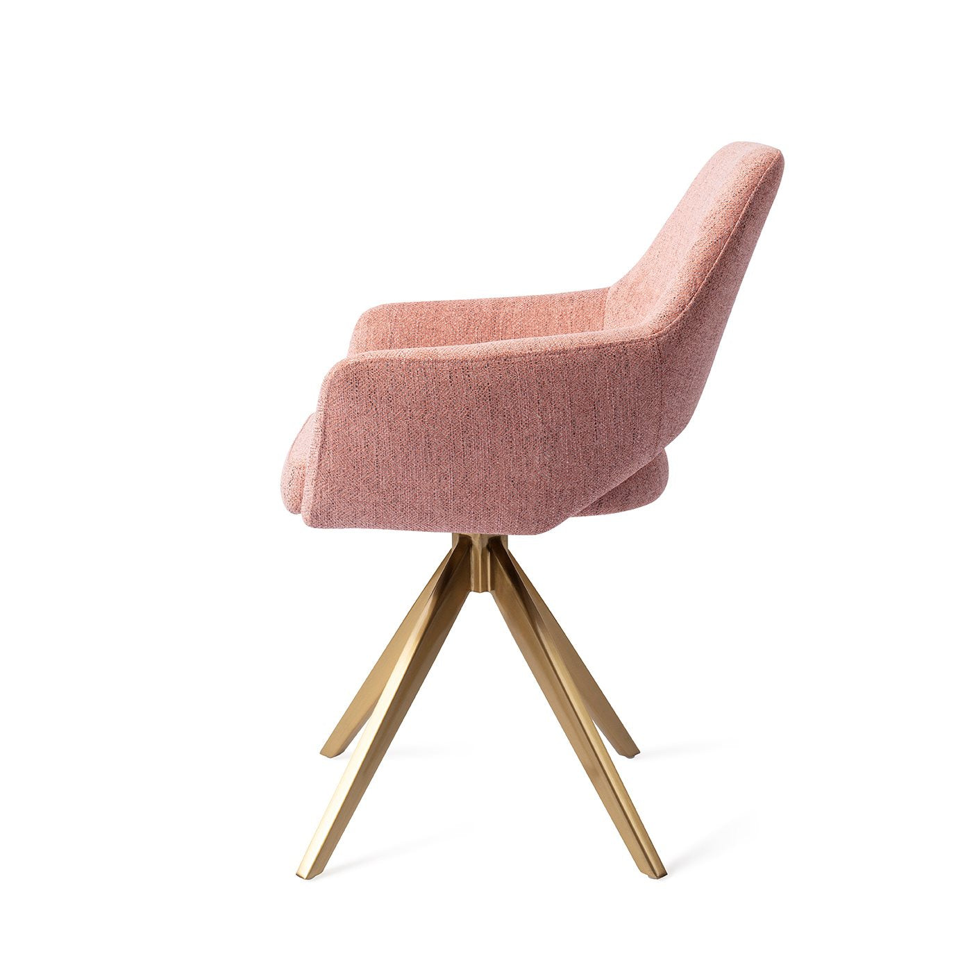 Yanai Dining Chair Pink Punch Turn Gold