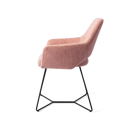Yanai Dining Chair Pink Punch Beehive Black