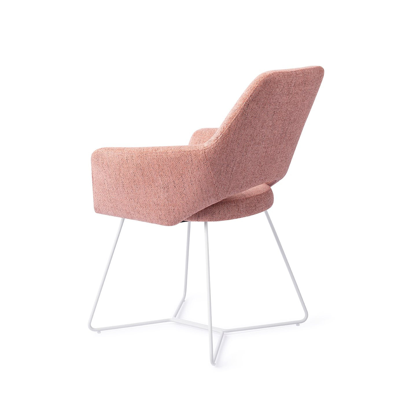 Yanai Dining Chair Pink Punch Beehive White