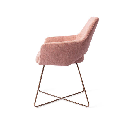 Yanai Dining Chair Pink Punch Cross Rose