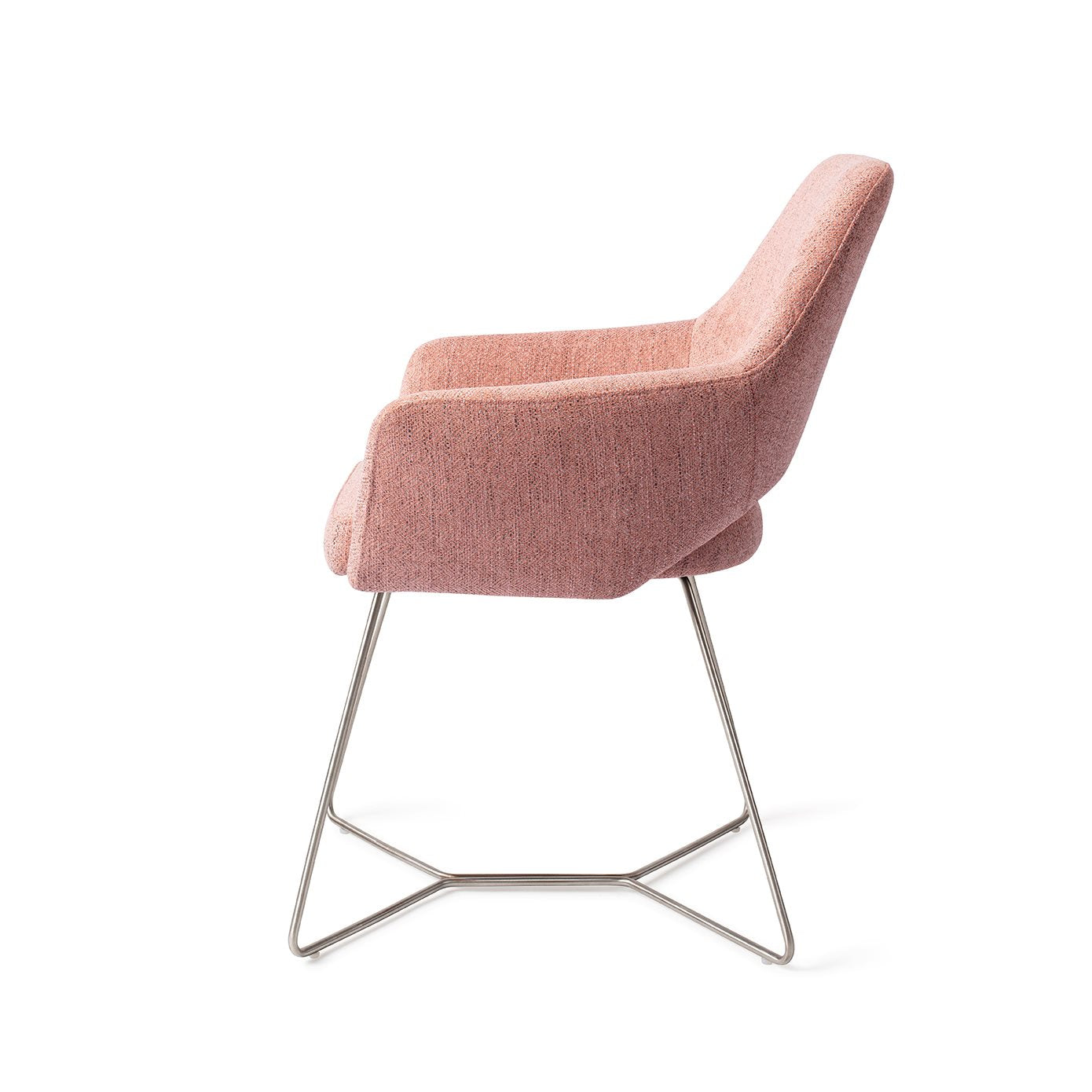 Yanai Dining Chair Pink Punch Beehive Steel