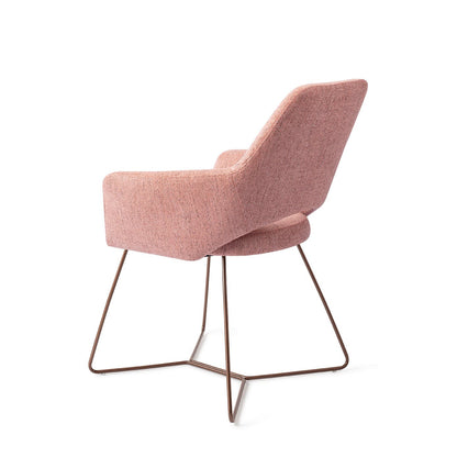 Yanai Dining Chair Pink Punch Beehive Rose