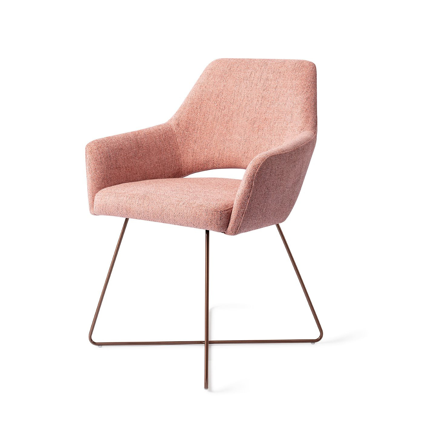 Yanai Dining Chair Pink Punch Cross Rose