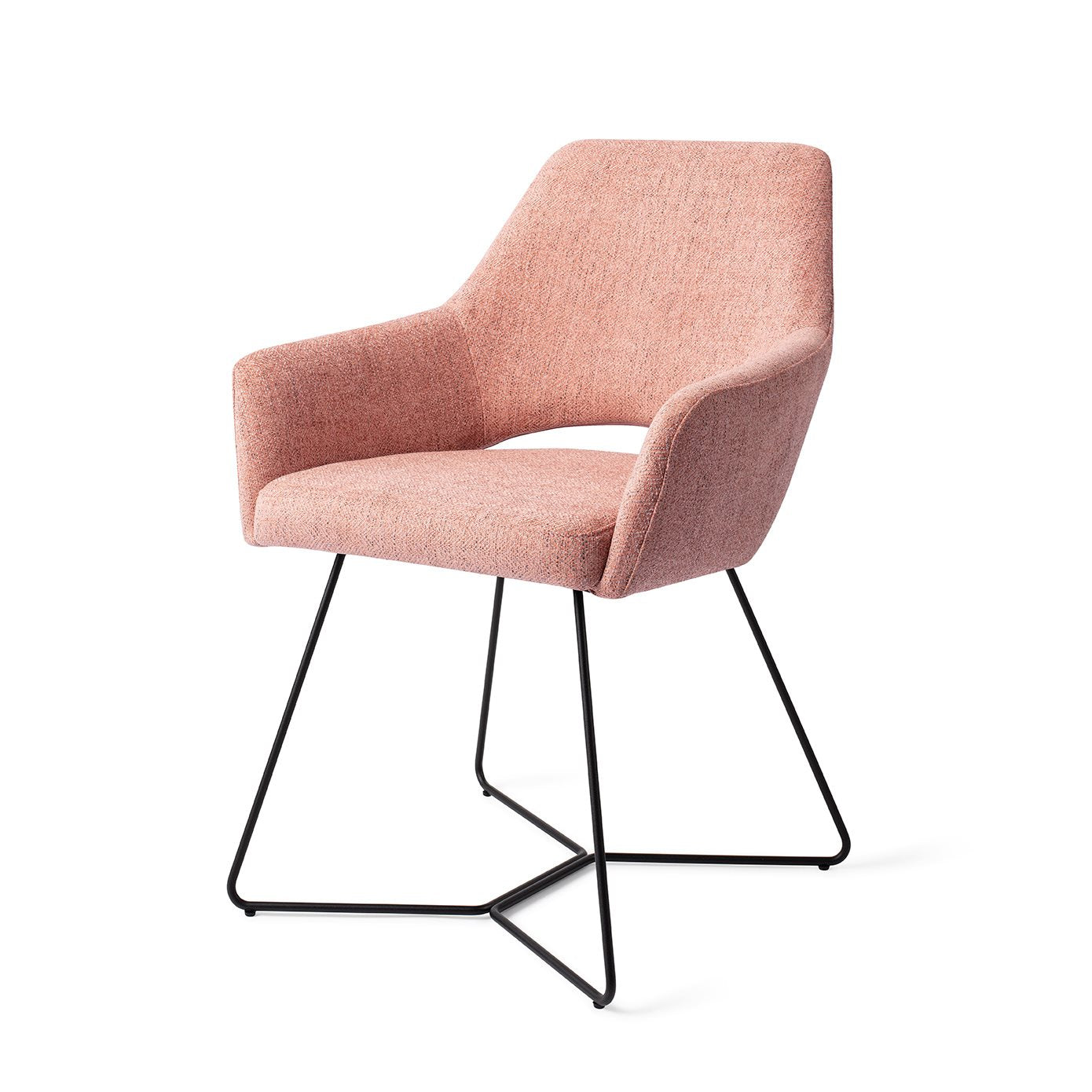 Yanai Dining Chair Pink Punch Beehive Black