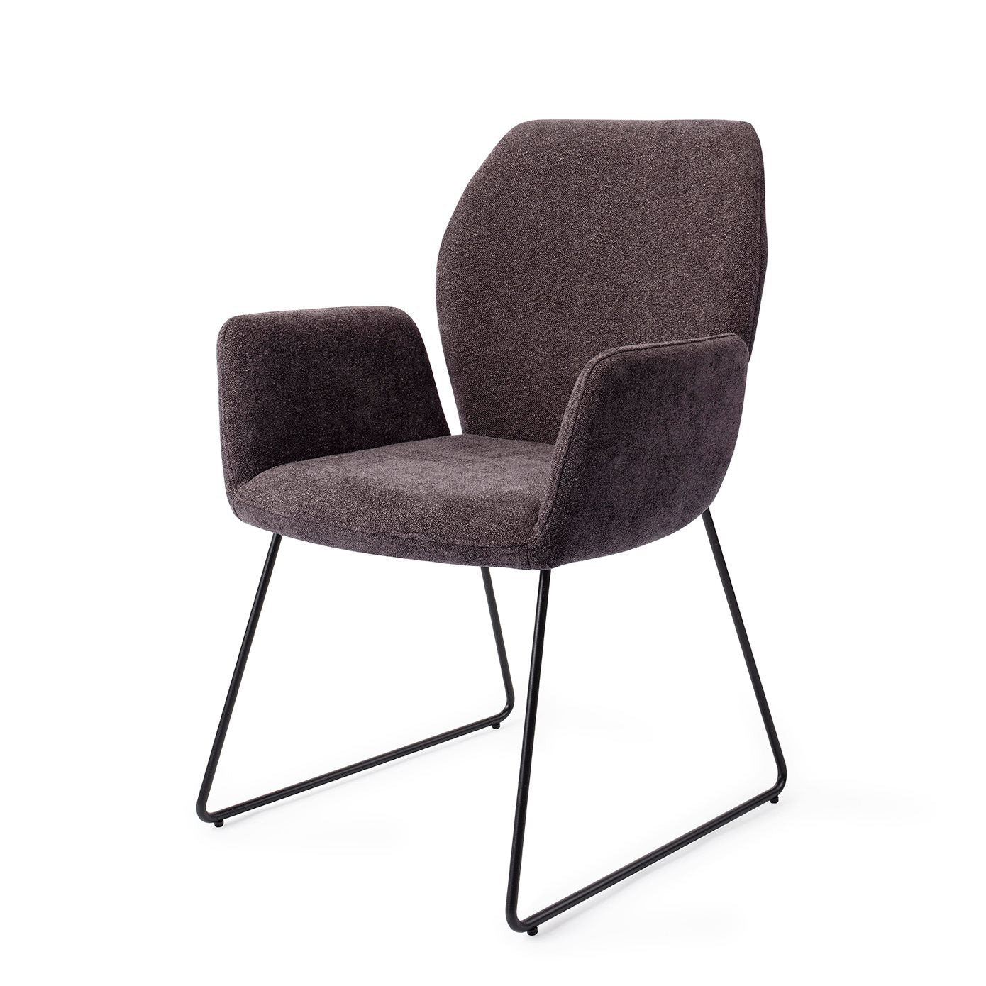 Misaki Dining Chair Almost Black Slide Black