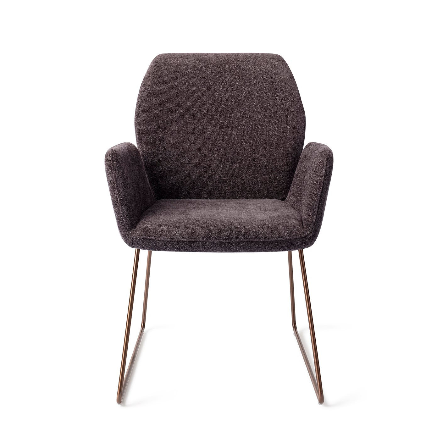 Misaki Dining Chair Almost Black Slide Rose