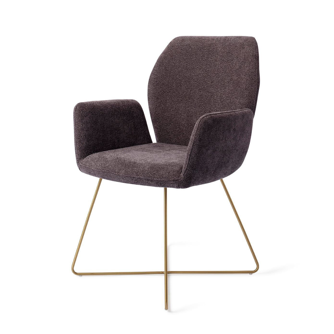 Misaki Dining Chair Almost Black Cross Gold