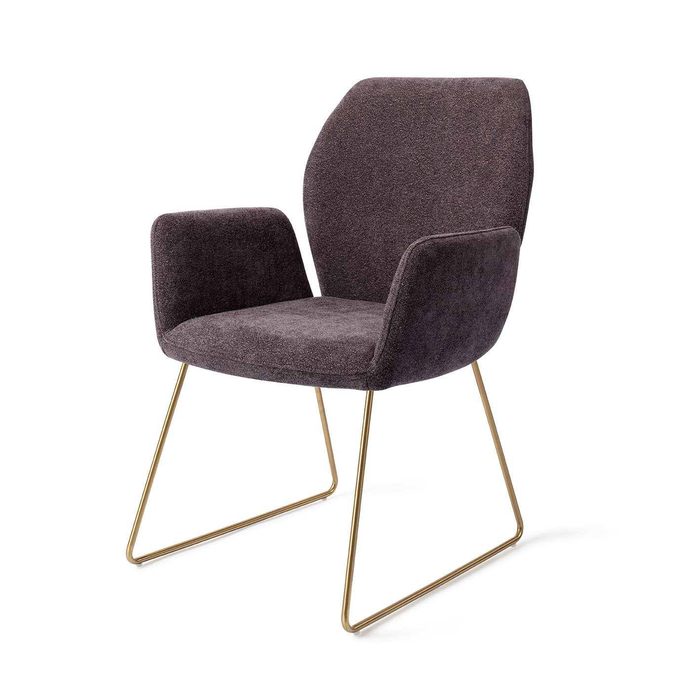 Misaki Dining Chair Almost Black Slide Gold