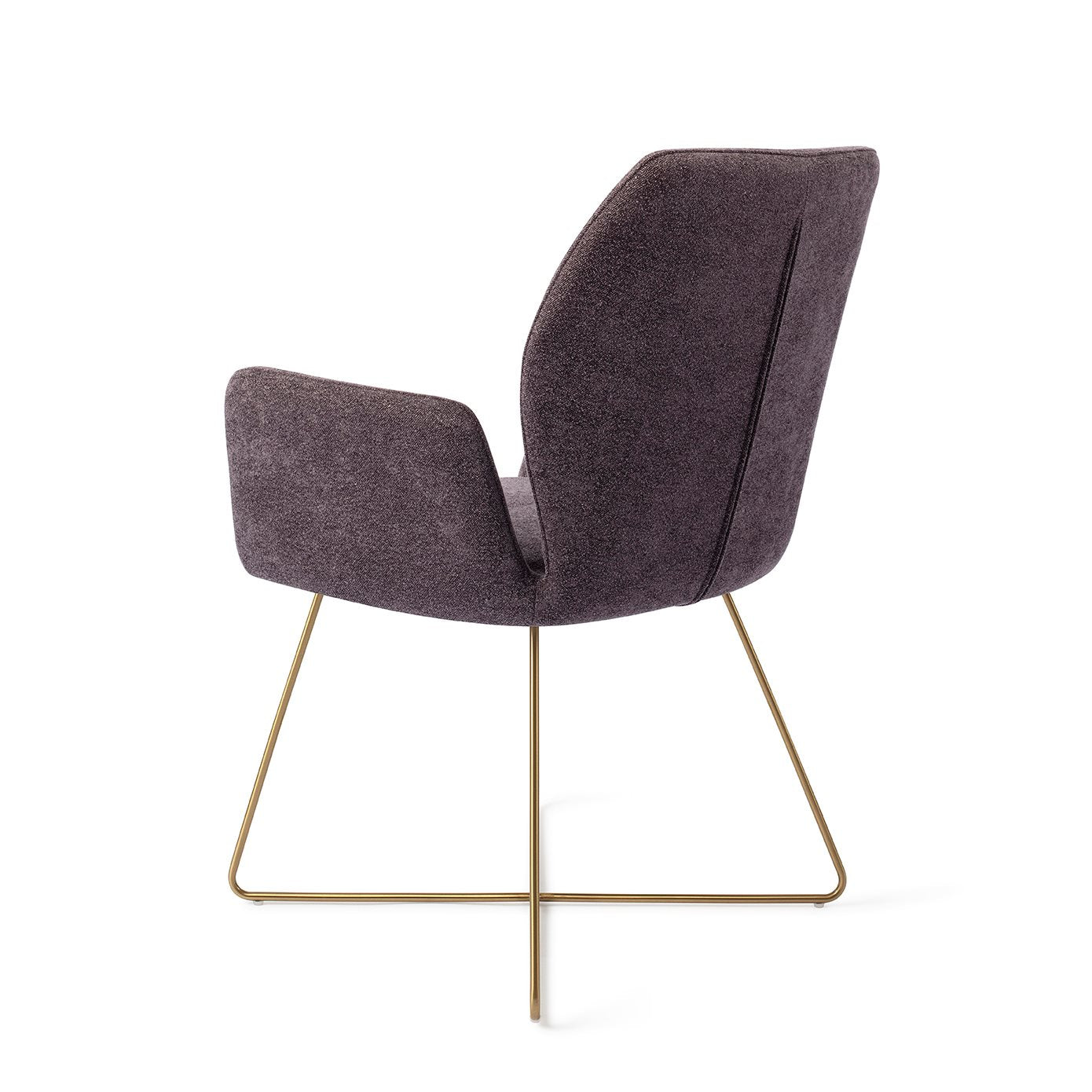 Misaki Dining Chair Almost Black Cross Gold