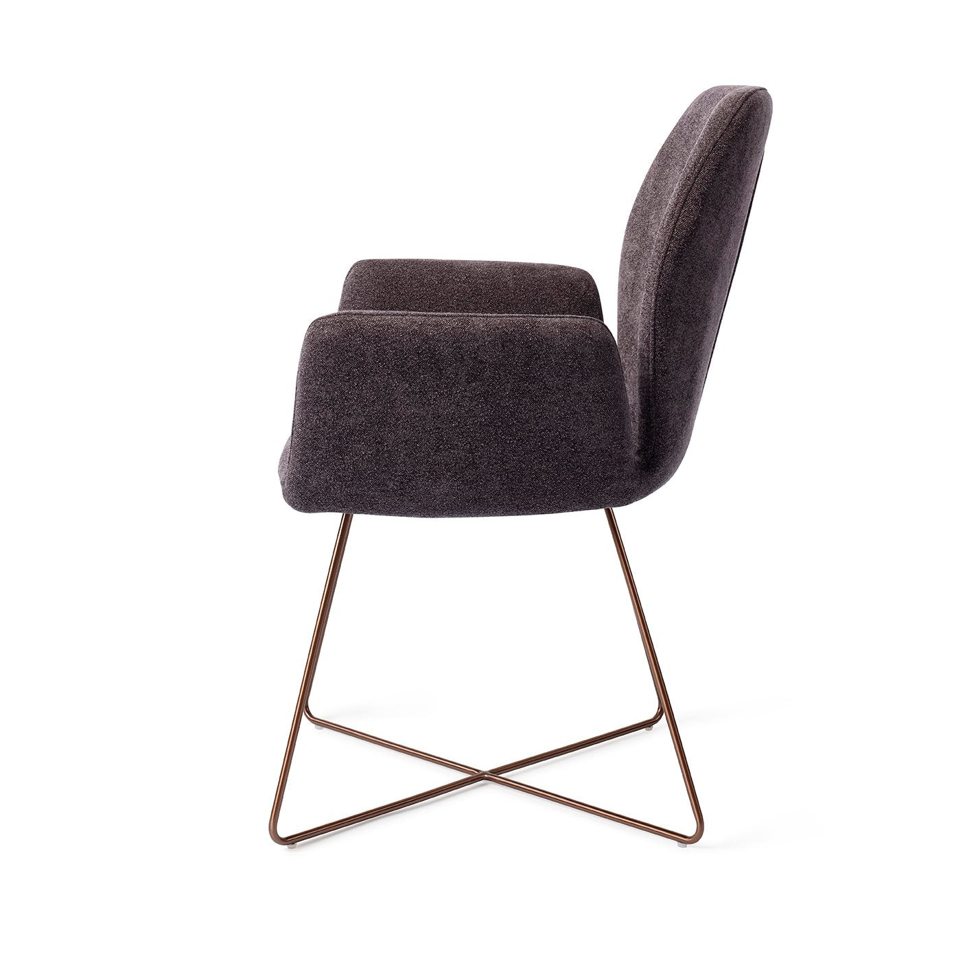 Misaki Dining Chair Almost Black Cross Rose