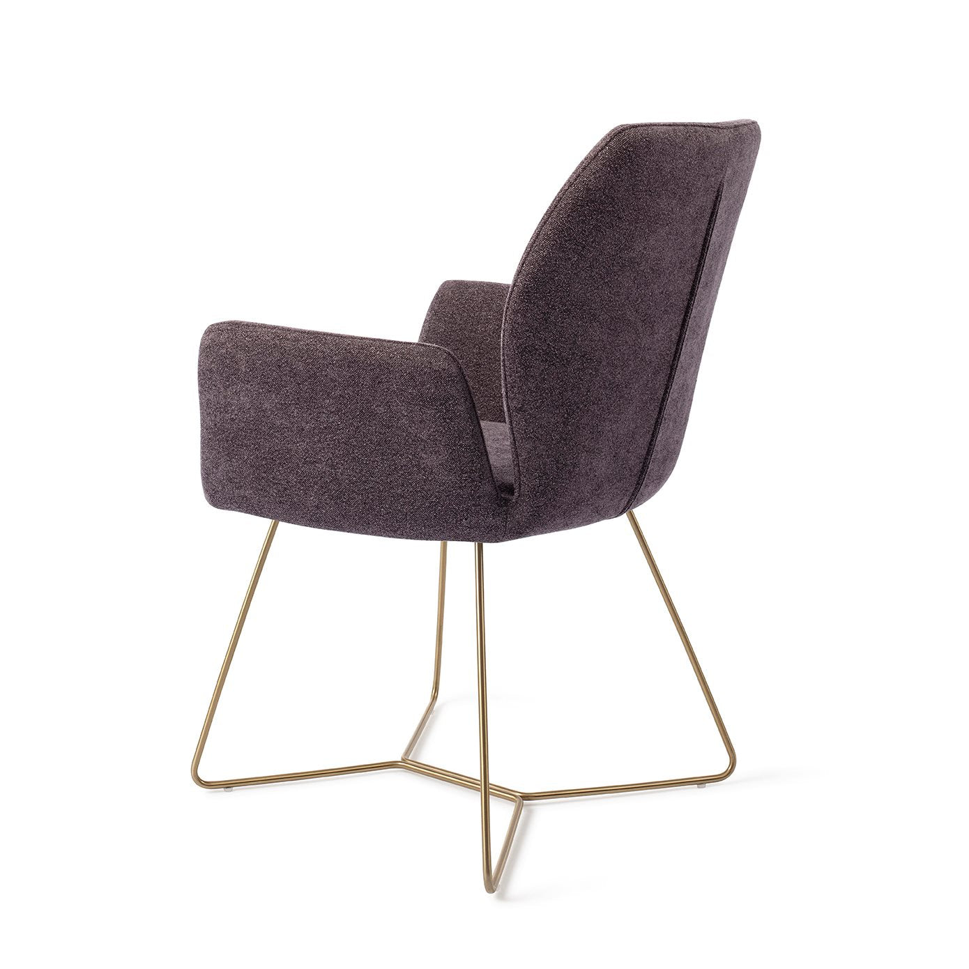Misaki Dining Chair Almost Black Beehive Gold