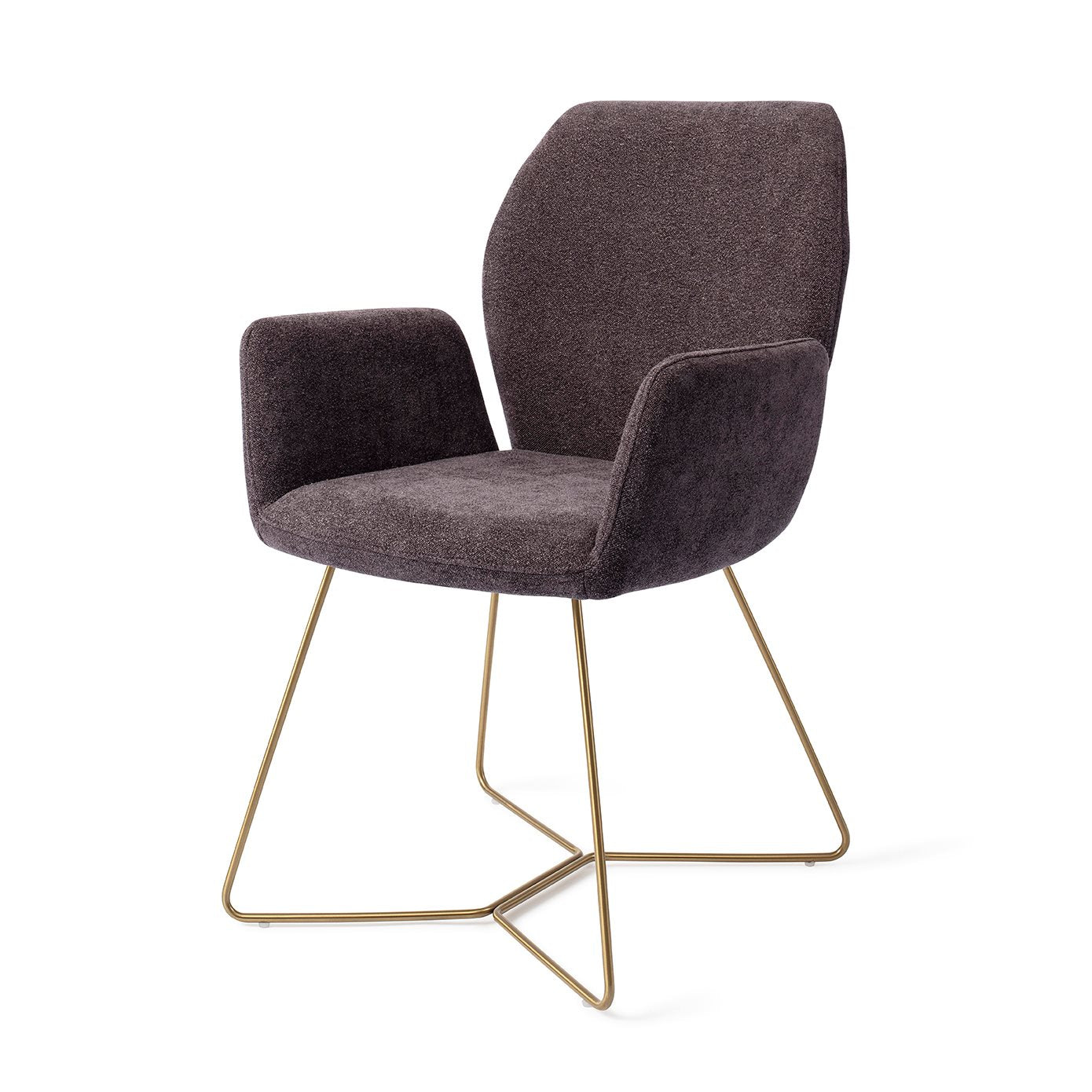 Misaki Dining Chair Almost Black Beehive Gold