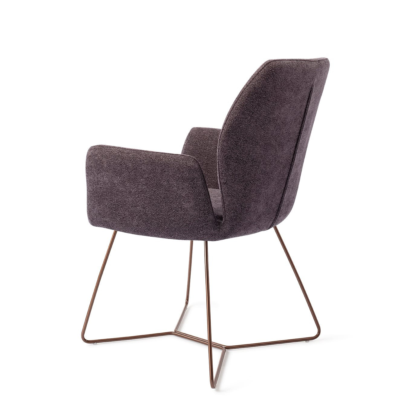 Misaki Dining Chair Almost Black Beehive Rose