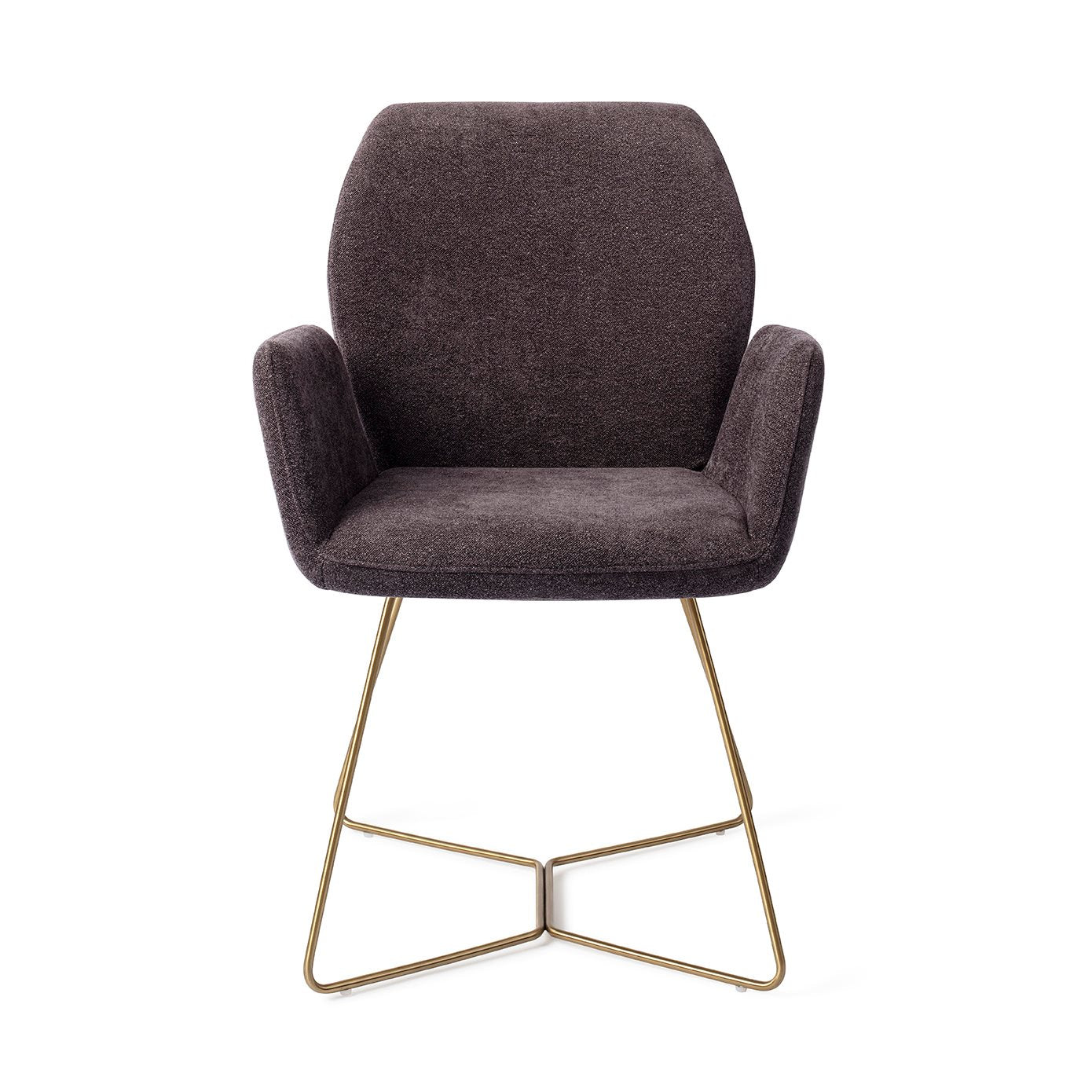 Misaki Dining Chair Almost Black Beehive Gold